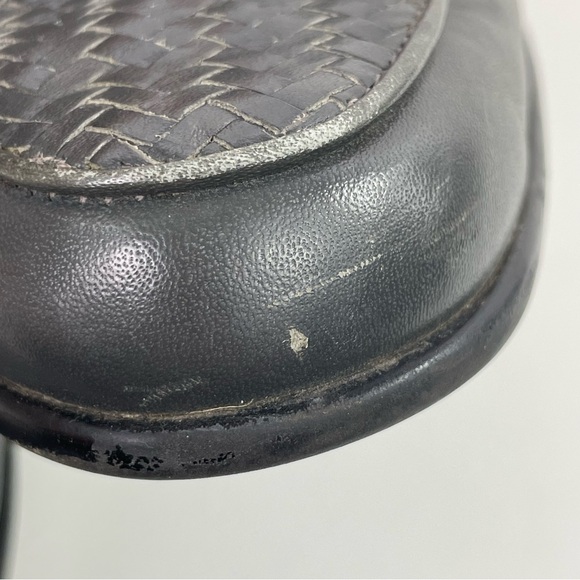 Trotters Vintage Haley Grey Herringbone Woven Leather Horse Bit Classic Loafer - Picture 15 of 15